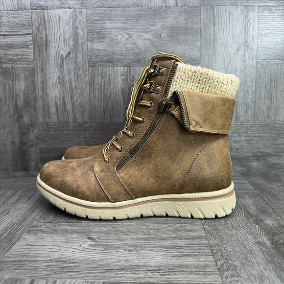 CLIFFS by White Mountain Hope City Hiker Women's size 8.5 Brown Boots C33714 - Picture 2 of 8